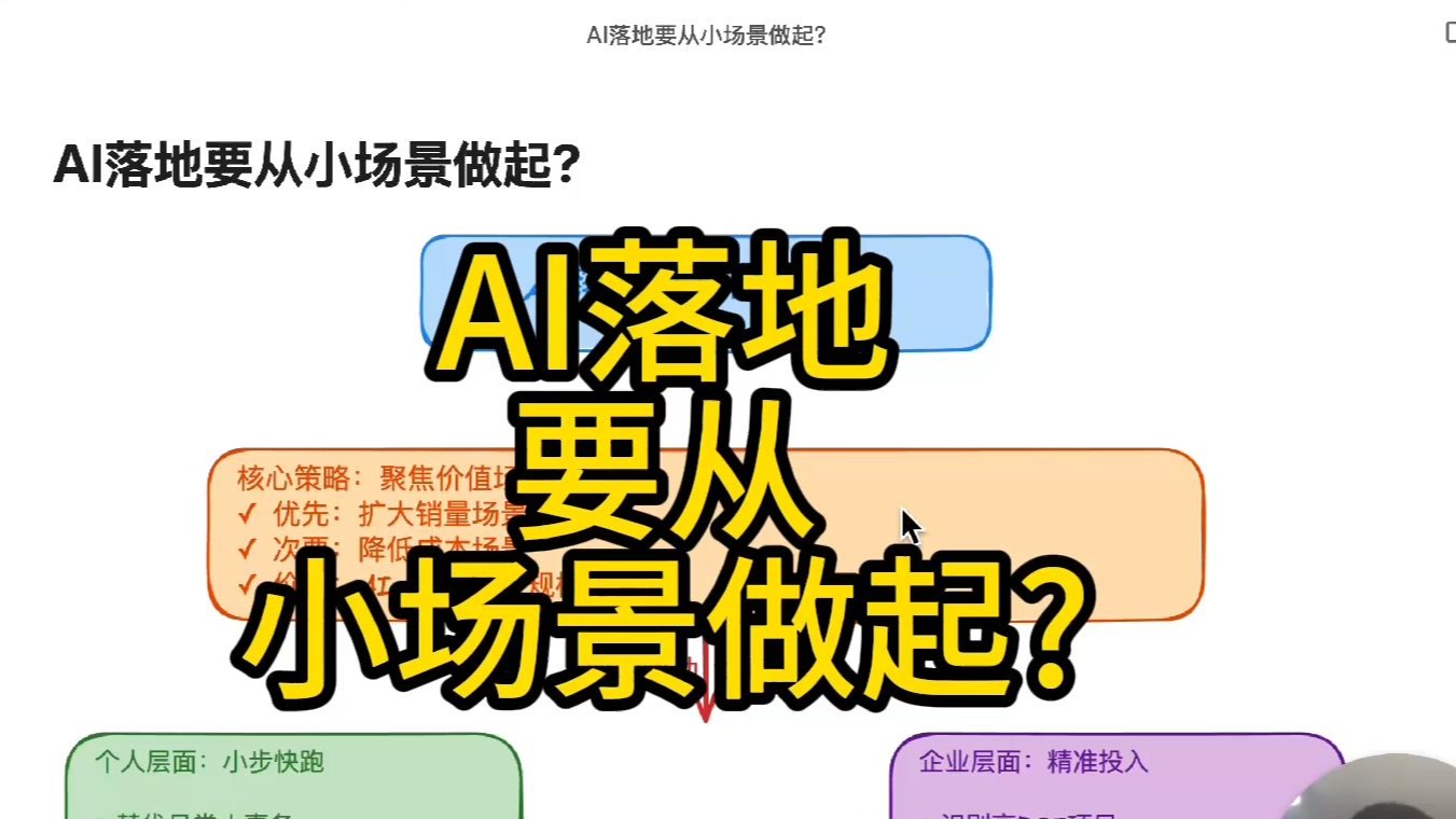 Ai落地要从小场景做起?